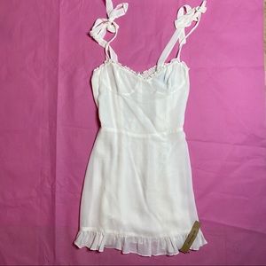 REFORMATION Christine mini dress white